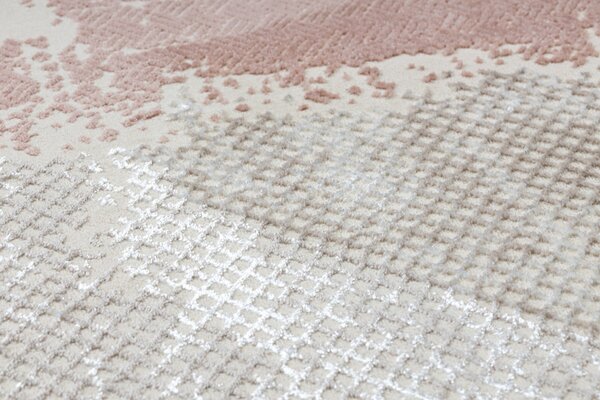 Dywany Łuszczów, Kusový koberec Core A004 Frame beige/pink, 180x270, růžová, chodba / předsíň