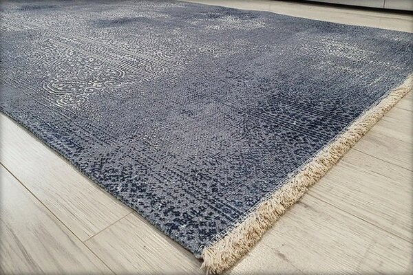 HU Modrý orientální koberec Banco 1030-BLUE Rozměr: 60x110 cm