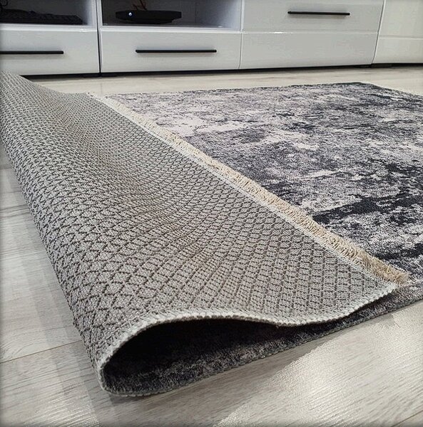 HU Šedohnědý moderní koberec Banco 1088-GREY Rozměr: 60x110 cm
