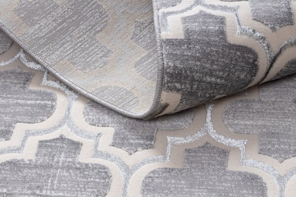 Dywany Łuszczów, Kusový koberec Core W6764 Trellis grey/cream, 80x150, šedá, chodba / předsíň