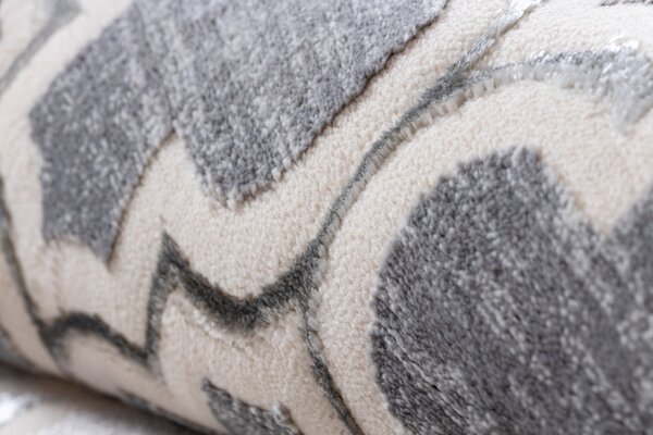 Dywany Łuszczów, Kusový koberec Core W6764 Trellis grey/cream, 80x150, šedá, chodba / předsíň