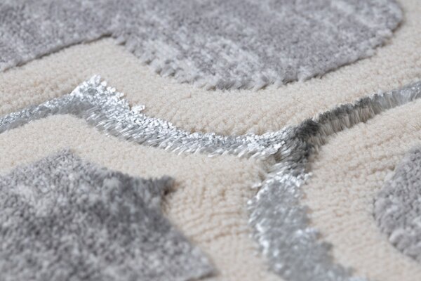 Dywany Łuszczów, Kusový koberec Core W6764 Trellis grey/cream, 80x150, šedá, chodba / předsíň