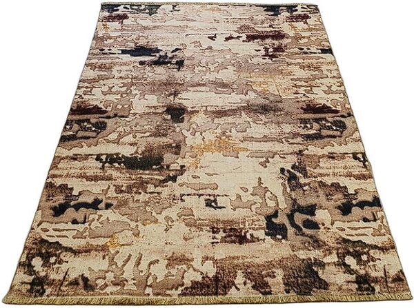HU Hnědý skvrnitý koberec Banco 218 Rozměr: 60x110 cm