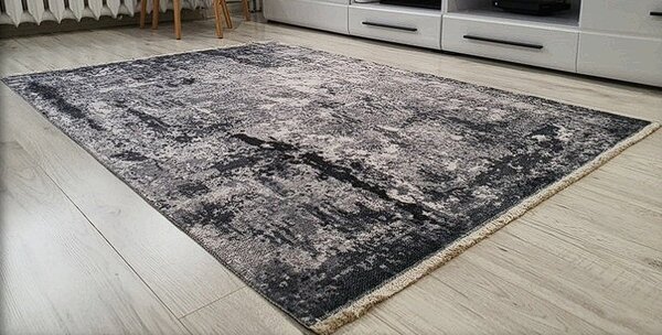 HU Šedohnědý moderní koberec Banco 1088-GREY Rozměr: 60x110 cm