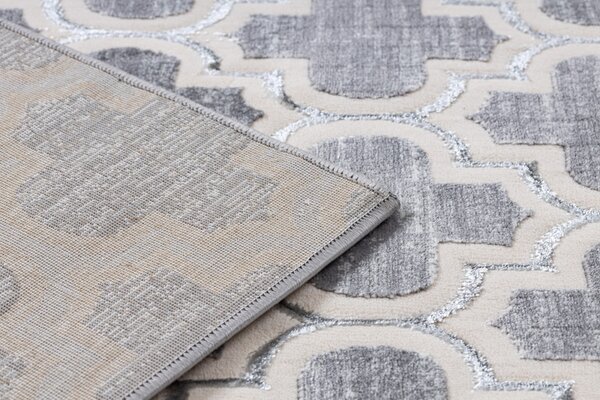 Dywany Łuszczów, Kusový koberec Core W6764 Trellis grey/cream, 80x150, šedá, chodba / předsíň