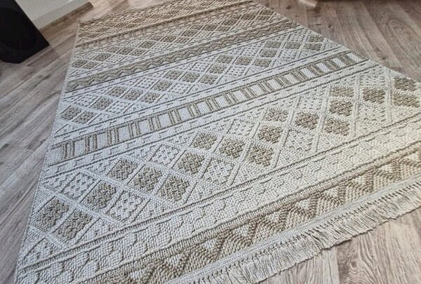 HU Moderní béžový koberec Boho 086-B Rozměr: 60x100 cm