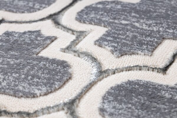 Dywany Łuszczów, Kusový koberec Core W6764 Trellis grey/cream, 80x150, šedá, chodba / předsíň