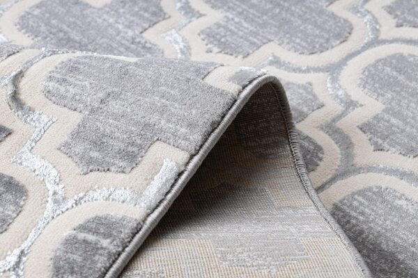 Dywany Łuszczów, Kusový koberec Core W6764 Trellis grey/cream, 80x150, šedá, chodba / předsíň