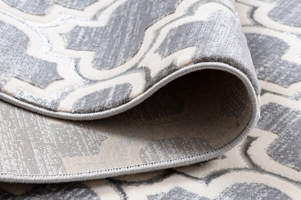 Dywany Łuszczów, Kusový koberec Core W6764 Trellis grey/cream, 80x150, šedá, chodba / předsíň