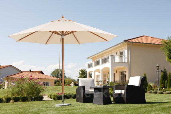 Schneider Slunečník Metis, Schneider, kulatý 350 cm (3,5 m), natur, potah polyester 200 g/m2