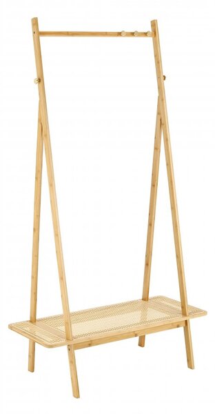 Stojanový věšák BAMBOO - bambus, ratan, přírodní
