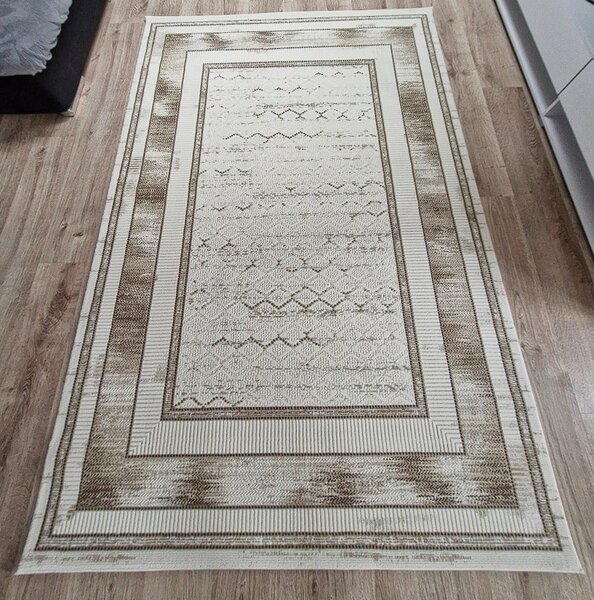 HU Béžový moderní koberec Glamour 31352-Vizion Rozměr: 60x110 cm