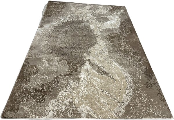 HU Hnědý moderní koberec Glamour 27237-Vizion Rozměr: 60x110 cm