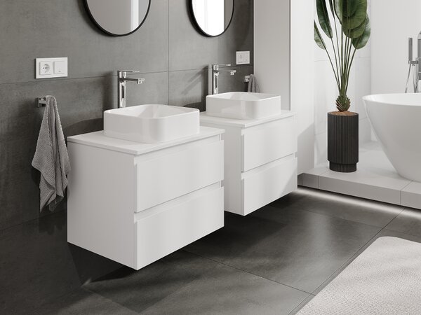 Mexen Orio, koupelnová skříňka 60 cm, 2 zásuvky, bílá matná, 91A10-06047-2-BFF01