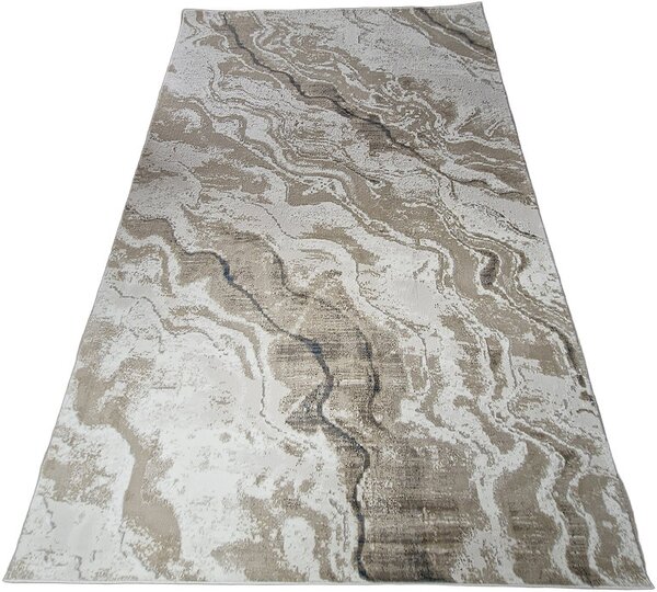 HU Moderní béžový koberec Glamour 31705-Blue Rozměr: 60x110 cm
