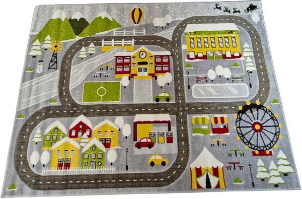 HU Vícebarevný dětský koberec Kids Cesta Rozměr: 60x100 cm