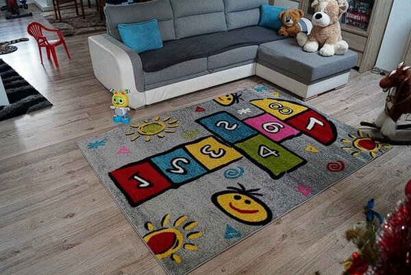 HU Vícebarevný dětský koberec „Kids – skákací hra“ Rozměr: 60x100 cm