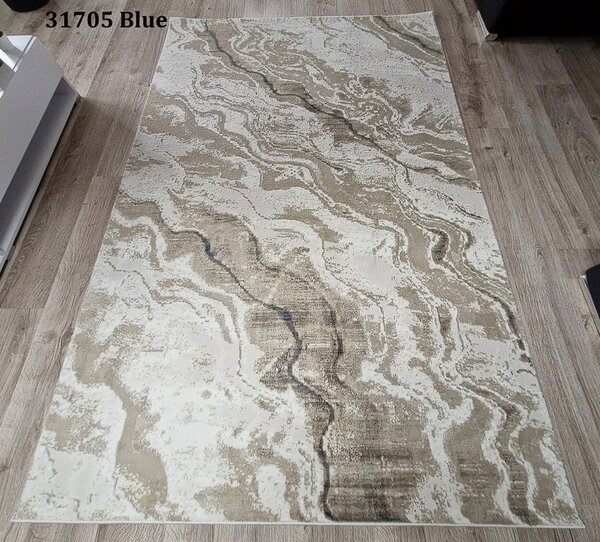 HU Moderní béžový koberec Glamour 31705-Blue Rozměr: 60x110 cm