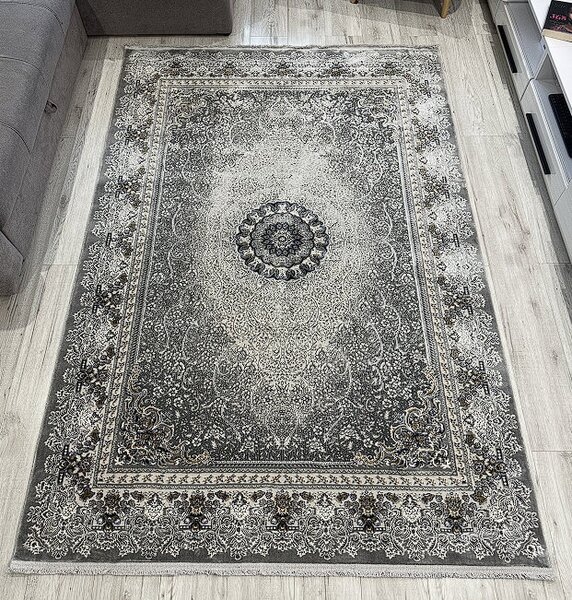 HU Šedý orientální koberec King 29033-Grey Rozměr: 80x150 cm