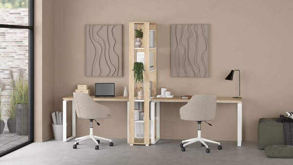 Kancelářský stůl Sign 65600/01 jackson hickory/bílá 150cm - Tvilum