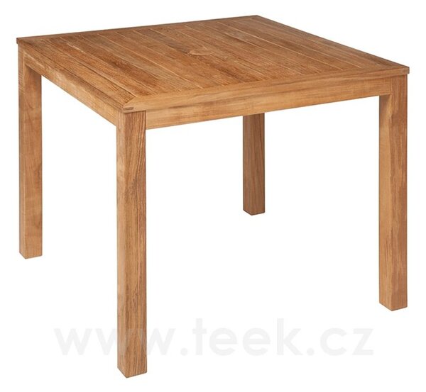 Barlow Tyrie Teakový jídelní stůl Linear, Barlow Tyrie, čtvercový 89x89x75 cm