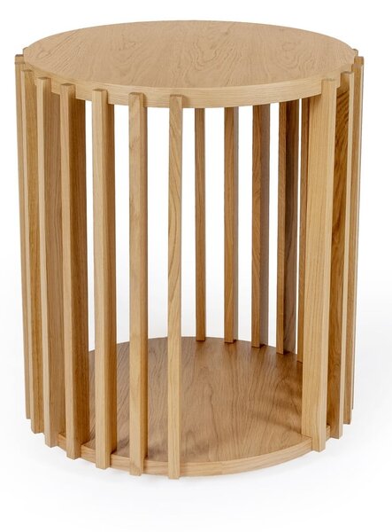 Odkládací stolek z dubového dřeva Woodman Drum, ø 53 cm