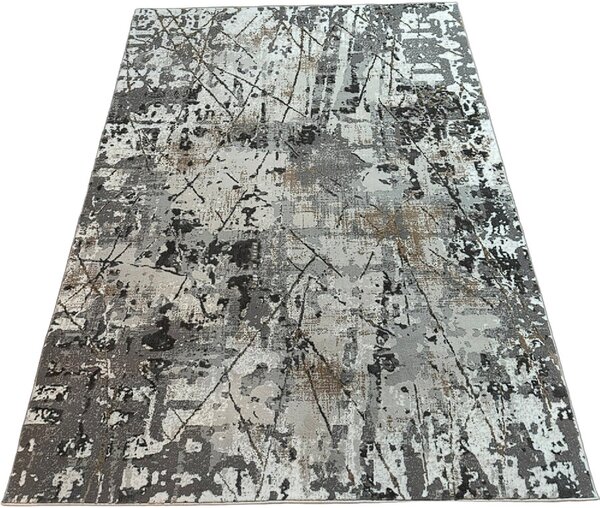 HU Šedý moderní koberec Luxess 25019-GRI Rozměr: 60x110 cm