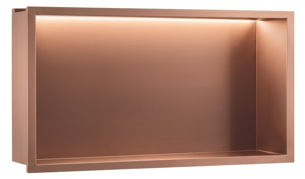 VESTAVNÁ KOUPELNOVÁ POLICE LED 30x60 brush copper