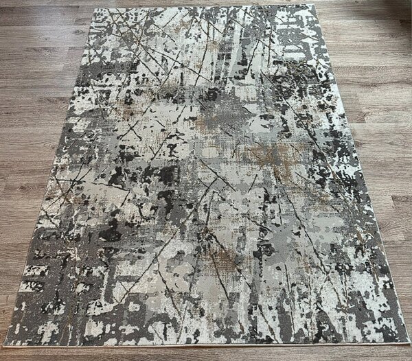 HU Šedý moderní koberec Luxess 25019-GRI Rozměr: 60x110 cm