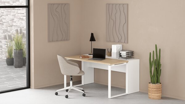 Kancelářský stůl Sign 65600/01 jackson hickory/bílá 150cm - Tvilum
