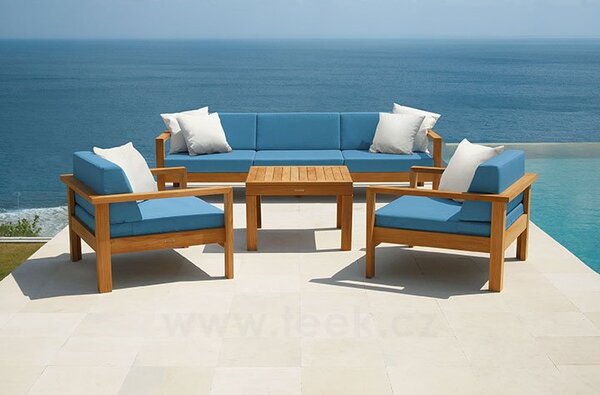 Barlow Tyrie Konferenční stolek vyšší Linear, Barlow Tyrie, čtvercový 76x76x51 cm