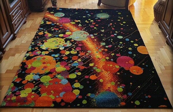 HU Vícebarevný moderní koberec Magic Cosmos Rozměr: 60x100 cm