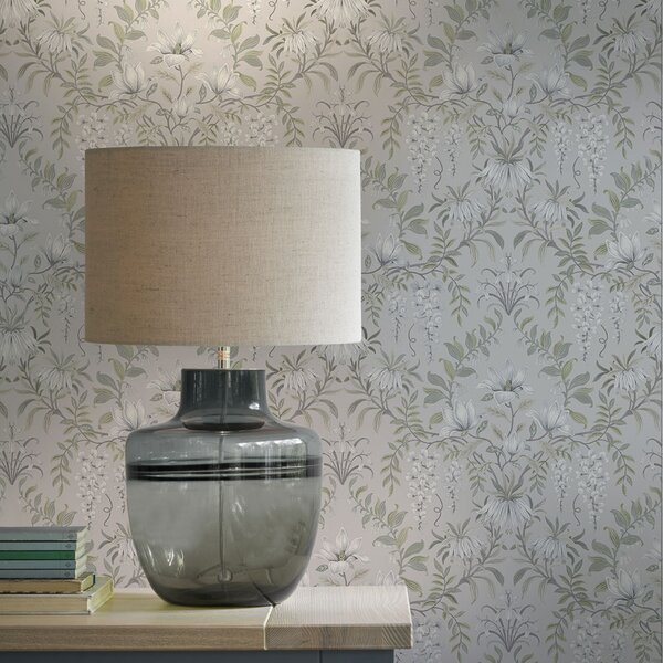Vliesová tapeta na zeď, šedá, květiny 113406, Laura Ashley Signature
