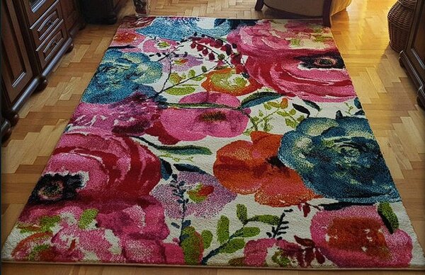 HU Vícebarevný moderní koberec Magic Zahrada Rozměr: 60x100 cm