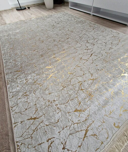 HU Moderní koberec v béžovo-zlatých odstínech Parys Creme-Gold Rozměr: 50x80 cm