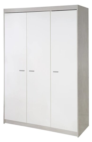 Bílá dětská šatní skříň v dekoru dubu 131x190 cm Julia – Roba