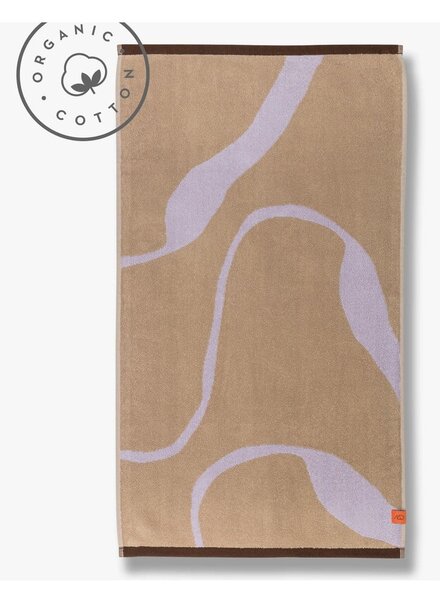 Osuška z Bio bavlny v levandulové a světle hnědé barvě 70x133 cm Nova Arte – Mette Ditmer Denmark