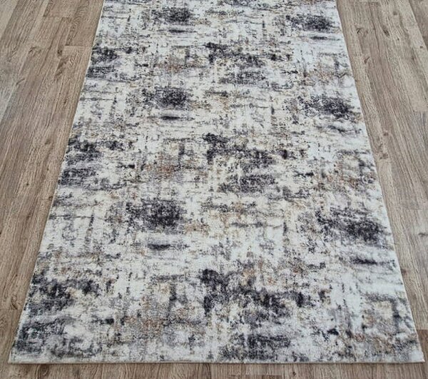 HU Šedo-bílý-béžový koberec Plush Deluxe s protiskem Rozměr: 50x80 cm