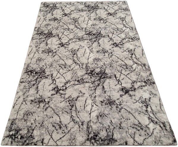 HU Šedo-bílý koberec Plush Deluxe Mramor Rozměr: 50x80 cm