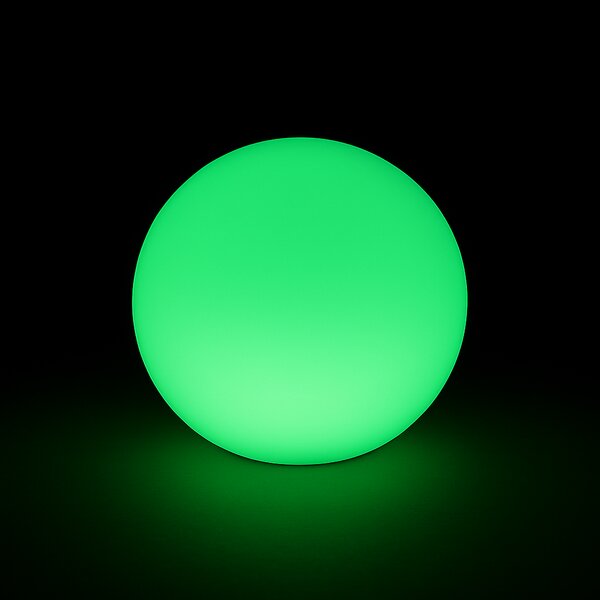 Svítící LED koule 50 cm – 18 RGB + 12 bílé