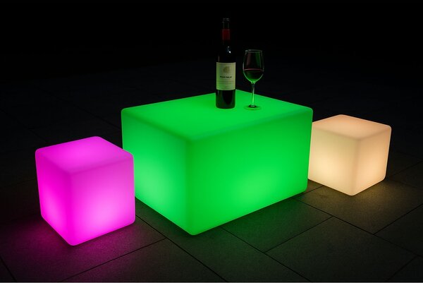 Svítící LED koule 30 cm – 6 RGB + 3 bílé