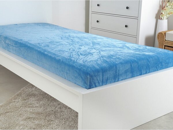 Modré prostěradlo z mikroflanelu 180x200 cm Exclusive – B.E.S