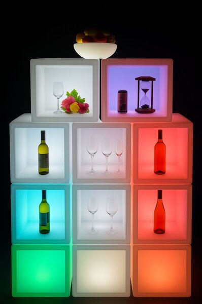 Svítící LED koule 50 cm – 18 RGB + 12 bílé
