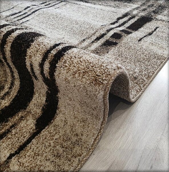 HU Moderní béžovo-hnědý koberec Rio 170-Cream-Cream s pleteným vzorem Rozměr: 60x100 cm