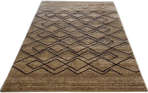 HU Moderní koberec Rio 166-Beige-Beige v béžovo-hnědé barvě Rozměr: 60x100 cm