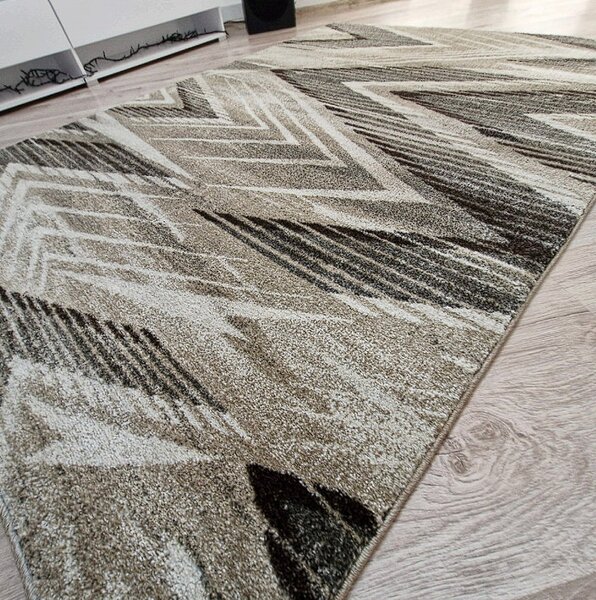 HU Béžovo-hnědý abstraktní koberec Rio 519-Beige-Cream Rozměr: 60x100 cm