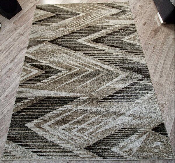 HU Béžovo-hnědý abstraktní koberec Rio 519-Beige-Cream Rozměr: 60x100 cm