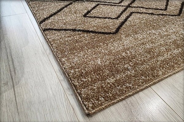 HU Moderní koberec Rio 166-Beige-Beige v béžovo-hnědé barvě Rozměr: 60x100 cm