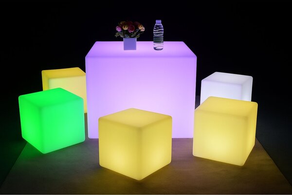 Svítící LED koule 50 cm – 18 RGB + 12 bílé