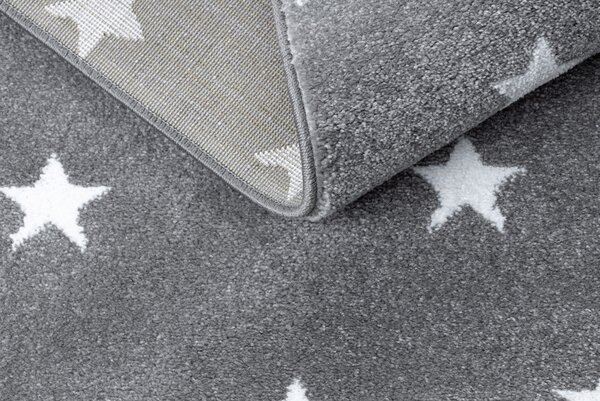 Dywany Łuszczów, Dětský kusový koberec Petit Cloud stars grey, 140x190, šedá, dětský pokoj